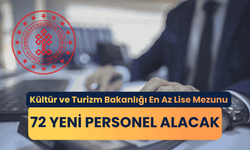 Kültür ve Turizm Bakanlığı 72 personel alımı yapacak!