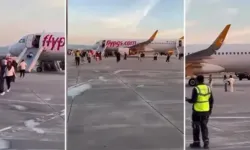 Uçakta panik anları: Yolcular derhal tahliye edildi