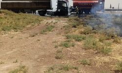 Mardin'de seyir halindeki tanker alev aldı