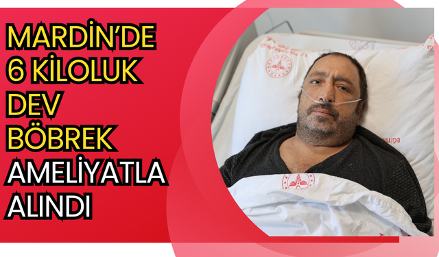 Mardinde  6 kiloluk  dev  böbrek amelİyatla alındı