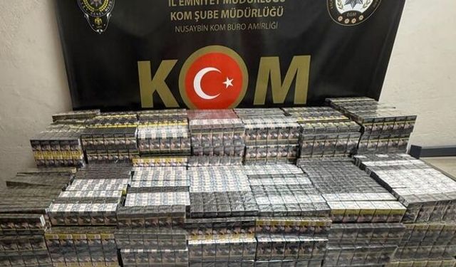 Mardin'de 7 bin 100 paket kaçak sigara ele geçirildi