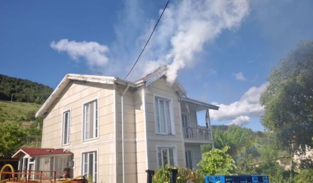Bir villada çıkan yangın hasara neden oldu