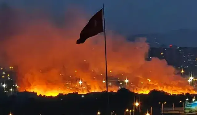 Ankara’da otluk arazide korkutan yangın