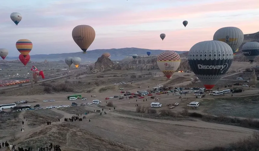 Kapadokya'da balon turlarına 1 yılda rekor katılım!