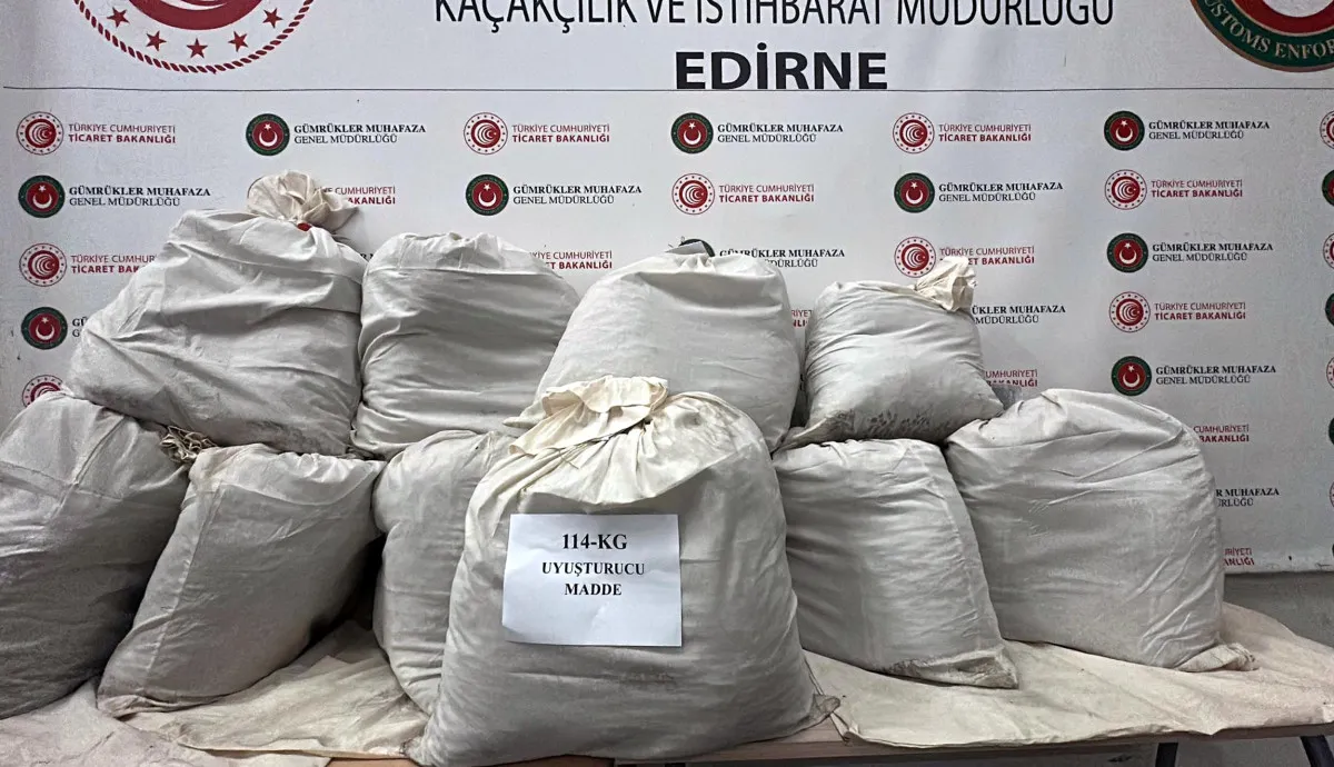Edirne’de tankerde 114 kilo uyuşturucu ele geçirildi